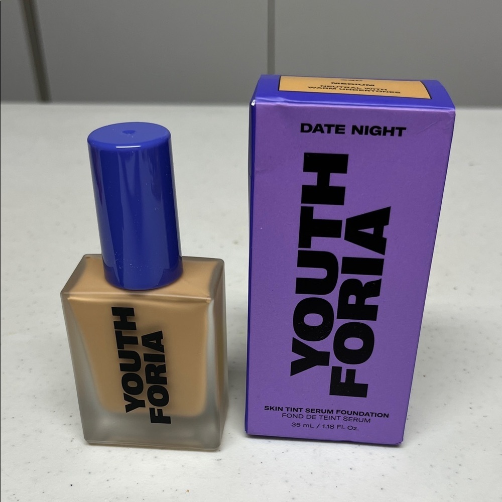 Youth Foria Date Night Skin Tint Serum Foundation - Tan